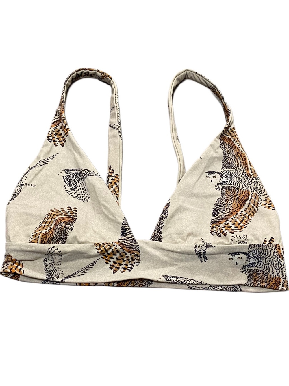 Boys + Arrows Hootin & Hollerin Owl Print Bikini Top Fillis M RARE Flawed Read